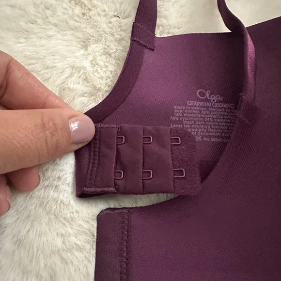 Olga seamless contour underwire Bra 38C  rich garnet - Picture 8 of 11